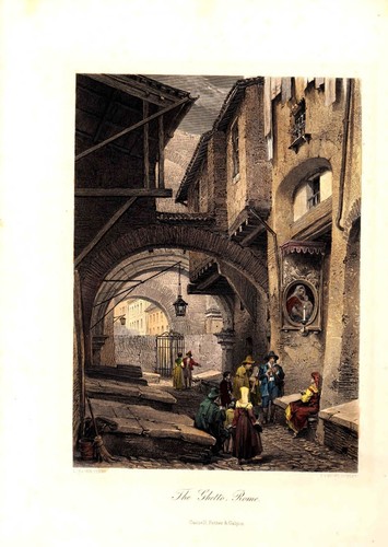Incisione the ghetto rome - "the, ghetto,