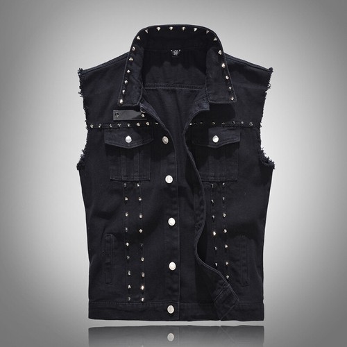 Gilet uomo denim - , biker