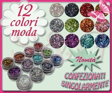 12 BARATTOLI DI GLITTER BIG X