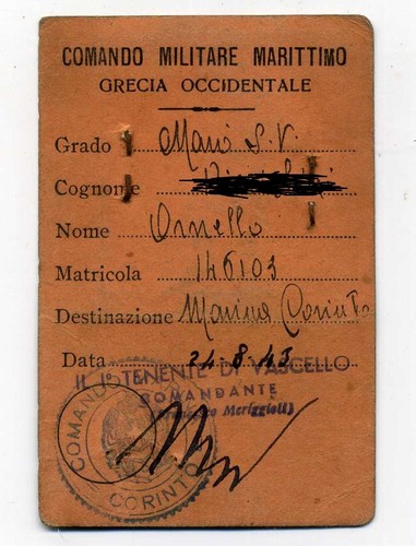 Regia marina tessera comando - regia,