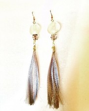 Gioielli,Bigiotteria,orecchini,oro giallo,vetro di murano,napina in raso,