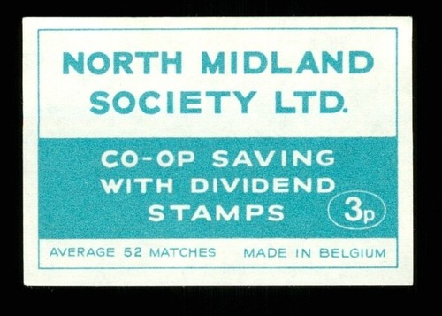Matchbox label north midland - matchbox,
