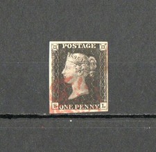 GRAN BRETAGNA - 1840  FRANCOBOLLO DA 1 PENNY  - NERO - REGINA VITTORIA