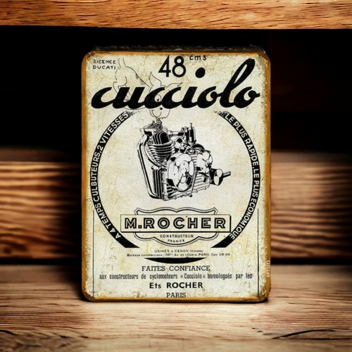 Plaque métal ducati cucciolo - métal,
