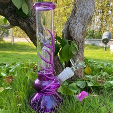 Bong in vetro spesso 10" viola