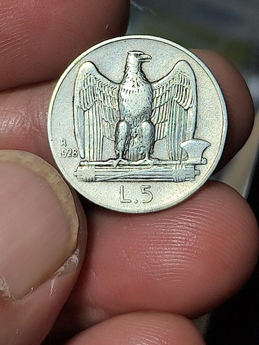 Rara moneta argento da 5 - rara, in