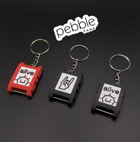Mini pebble fans keychain - pebble, og