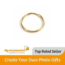 Anello diviso placcato oro 25 mm diametro portachiavi resistente resistente per artigianato - SR25G