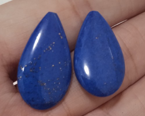 Coppia lapislazzuli 25x14mm - coppia,