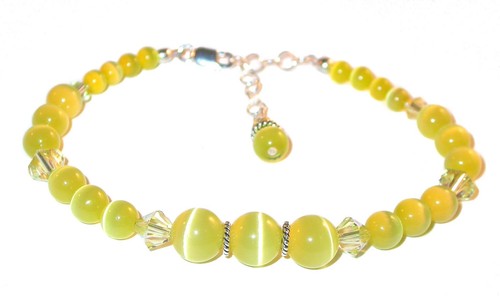 Bracciale giallo cristallo - giallo,