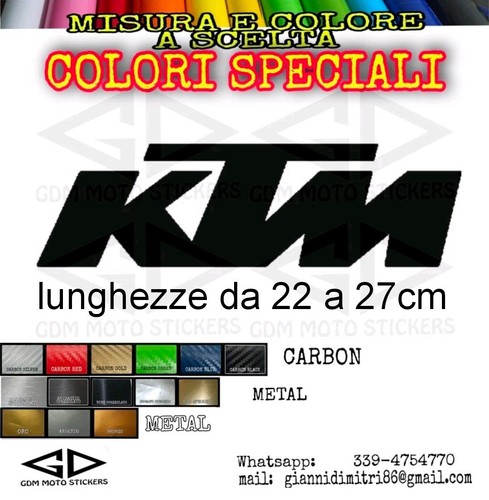Adesivo logo ktm lunghezze - adesivo, da