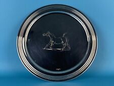 Bruno Cassinari “Cavallo” Piatto Placcato Argento Figura Incisa Multiplo D’Arte