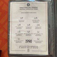 SERIE DIVISIONALE ITALIA 1990 - Monete in Lire Italiane 9 + 2 in Argento 835%