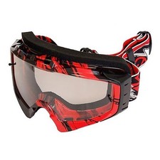 Occhiali Moto Cross Enduro One Racing Splash Rosso Nero