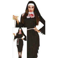 COSTUME VESTITO SUORA ZOMBIE