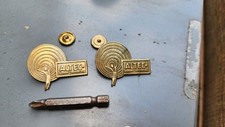 Coppia emblemi logo conduttore ALTEC Lansing originali vintage oro