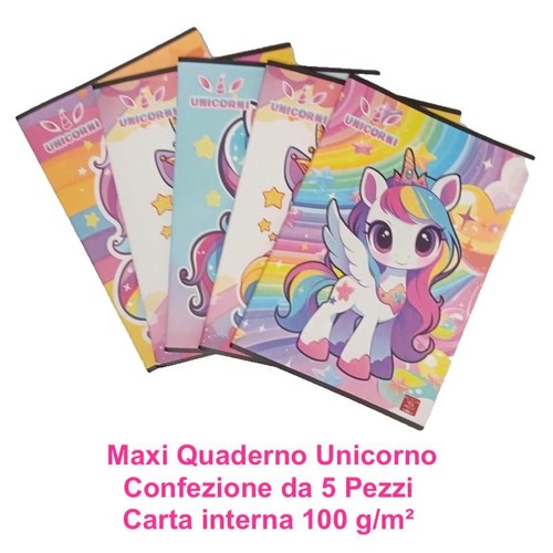 Quaderno maxi bambini - maxi, unicorno