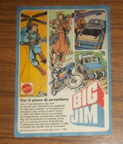Rara pubblicità big jim - rara,