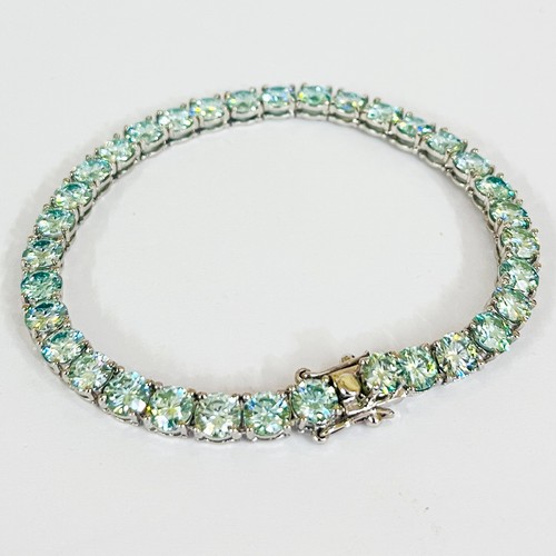 Blu trattato bracciale tennis - trattato,