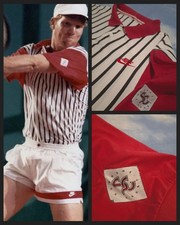 POLO SHIRT '90s NIKE Supreme Court JIM COURIER tg.L circa made in Italy Rare