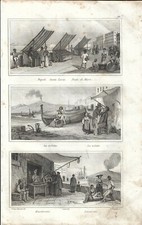 Antique Print NAPLES SANTA
