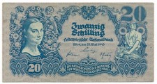 Banconota AUSTRIA 20 scellini