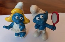 2 Puffi  vintage anni '80 Peyo Schleich Smurfs