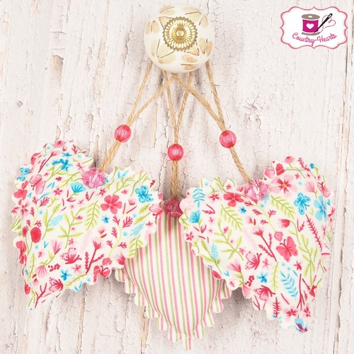 Cuori decorativi tessuto - 3,