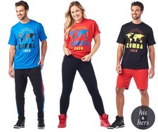 T-shirt unisex Zumba 2020 - Taglia unica! Scegli Blu, Rosso o Nero ~ Nuovo!
