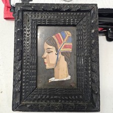 Dipinto Donna Sarda Su Legno