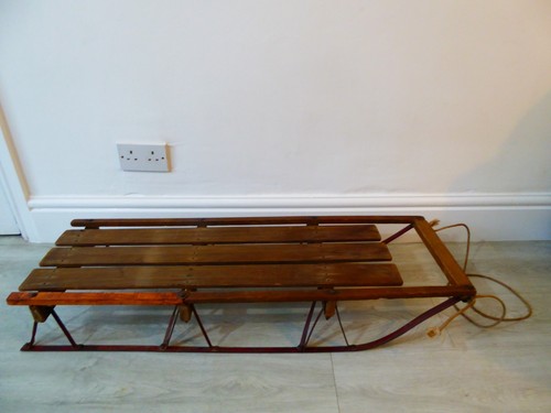 Slitta vintage legno e - vintage,