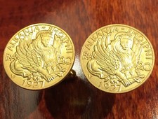 Gemelli con moneta Leone Alato