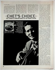 RCA Victor anni 60 Chet Atkins stampa pubblicità chitarre preferite nero bianco