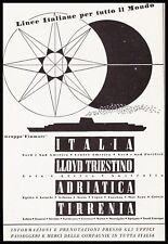 PUBBLICITA' 1953 NAVI FINMARE LLOYD TRIESTINO ADRIATICA TIRRENIA AUSTRALIA CIPRO