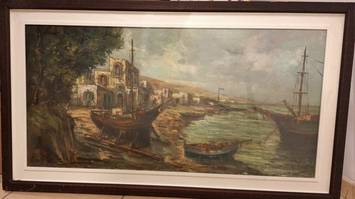 Dipinto olio tela - olio, su
