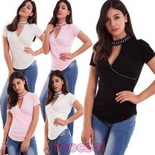 Maglia donna maglietta scollo