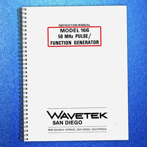 Wavetek model 166 - wavetek, function