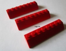 Lego 4445 x3 Slope 45 2x8 Red