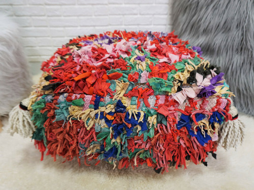 Pouf ottomano vintage - , tappeto