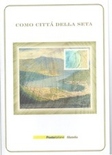 ITALIA - FOLDER 2001 - COMO CITTA' DELLA SETA VALORE FACCIALE € 15,00