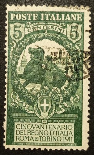 Italia regno cent 5 - 5, 1911