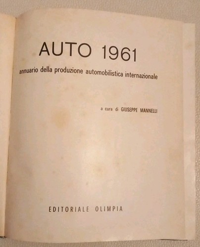 Libro auto 1961 - libro., annuario