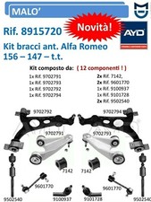 KIT 12 PEZZI SOSPENSIONI