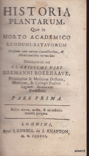 Boerhaave historia plantarum - boerhaave,