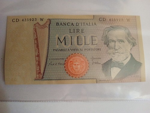 Banconota 1000 lire verdi - banconota,