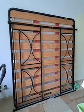 Divano due posti + rete ortopedica matrimoniale in ferro battuto 