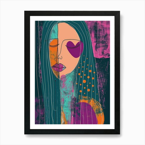 Stampa artistica ragazza - , con