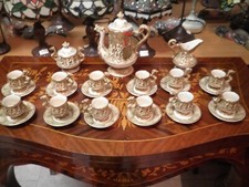Antico Servizio da caffè in porcellana di capodimonte