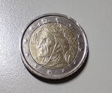 Moneta RARA da 2 euro del 2002, Italiana con volto di Dante Alighieri