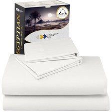 Set Lenzuola Queen Certificate 100% Cotone Egiziano - Percalle Leggero e Croccante...